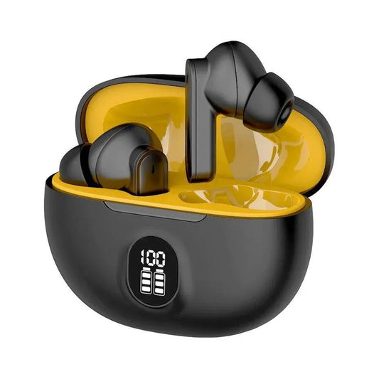 Earbuds black and yellow combination
