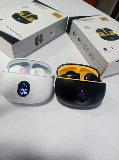 Earbuds black and yellow combination